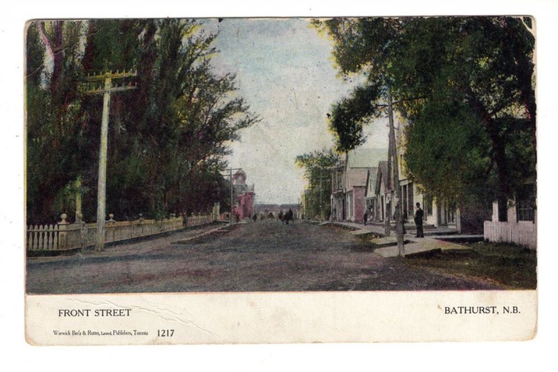 Front St., Bathurst, New Brunswick, Used 1908, Warwick