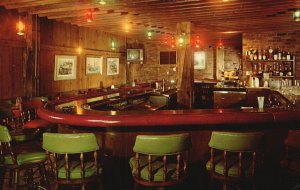 Vintage Postcard Twine House Restaurant Cocktail Lounge Boat Dock Huron Ohio OH