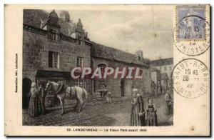 Old Postcard Landerneau Old Bridge before 1890 Horse