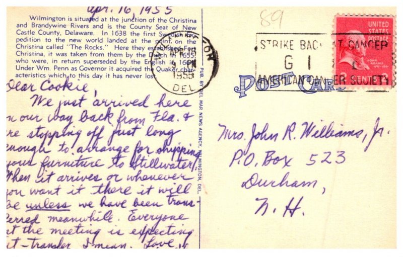 Delaware  Wilmington LARGE LETTER