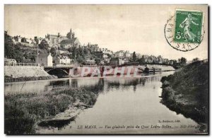 Old Postcard Le Mans General view taken Quai Ledru Rollin