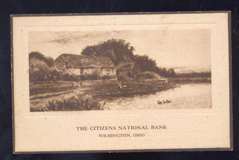 WILMINGTON OHIO CITIZENS NATIONAL BANK VINTAGE ADVERTISING POSTCARD