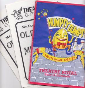 Humpty Dumpty & The Good Old Days at Bury St Edmunds Suffolk Theatre Programme