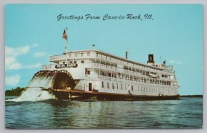 Transportation~The SS Delta Queen On the Ohio River~Vintage Postcard