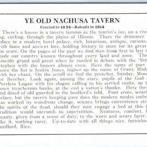 c1910s Dixon IL Ye Old Nachusa Tavern Tribute Conn Sterling Bar Advertising A162