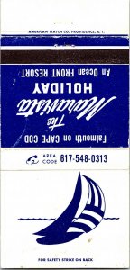 The Maravista Holiday Ocean Resort Falmouth Cape Cod Vintage Matchbook Cover