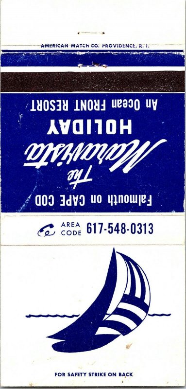 The Maravista Holiday Ocean Resort Falmouth Cape Cod Vintage Matchbook Cover 