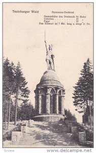 TEUROBURGER WALD, Hermanns-Denkmal, Lower Saxony, Germany, PU-1919