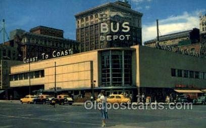 Overland Greyhound bus station Omaho Nebraska USA Unused 