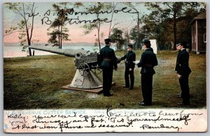 Vtg US Revenue Cutter Service Loading 4 Inch Breech Loading Rifle 1906 Postcard