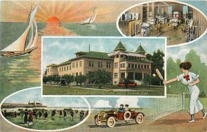 Long Beach California Sanitarium multi View Geo Rice & Sons Postcard 24-8393