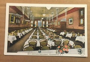 UNUSED  LINEN .01 POSTCARD - SMITH BROTHERS RESTAURANT, POUGHKEEPSIE, N.Y.