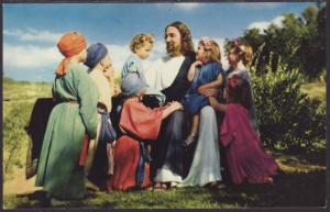 Jesus With the Children,Black Hills Passion Play,SD Postcard