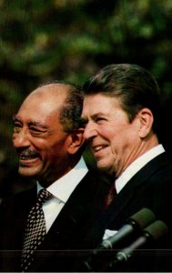 President Ronald Reagan With Egyptian Presdient Anwar Sadat