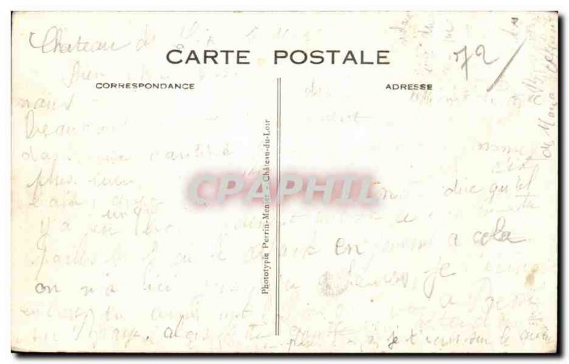 Old Postcard Chateau du Loir Sarthe City Hotel