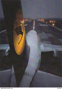 LUFTHANSA Airplane on take-off , 1970-80s