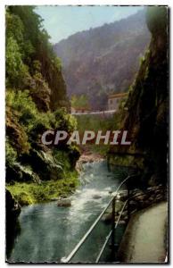 Postcard Old Amelie baths Gorges Mondony
