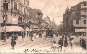 Czech Republic Prag Der Graben Prague Na příkopě Austria Vintage Postcard 09.26 