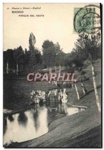 Old Postcard Madrid Parque del Oeste