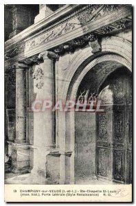 Old Postcard Champigny sur Veude Ste Chapelle St Louis Renaissance Style Door...