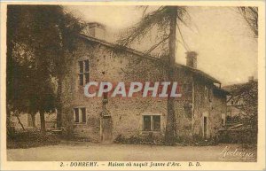 Postcard Old House or Domremy born Joan of Arc