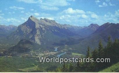 Townsite of Banff, Mt Rundle Canadian Rockies Canada Unused 