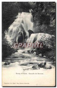 Old Postcard Bourg d Oisans Cascade Saresne