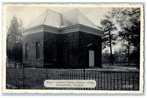 1941 Exterior View King Carter Christ Church Kilmarnock Virginia Posted Postcard