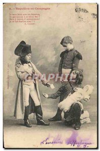 Old Postcard Fun Children Doll Napoleon in campaign