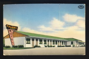 Holdrege, Nebraska/NE Postcard, The Plains Motel, Classic Motel Sign, 1952!