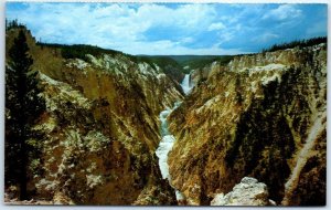 Postcard - Grand Canyon of the Yellowstone in Yellowstone National Park, Wyoming