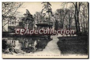 Old Postcard Boulogne sur Seine Mayor of the Park Music kiosk