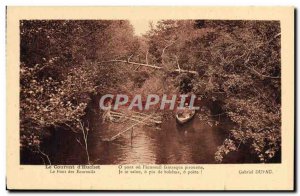 Old Postcard The d & # Current 39Huchet Bridge squirrels