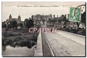 Postcard Old St Aignan General view and castle