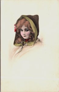 Art Nouveau Girl Otto Schilbach Vintage Postcard C076