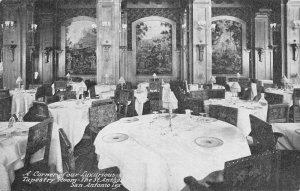 San Antonio Texas The St Anthony Restaurant Tapestry Room Postcard AA49076