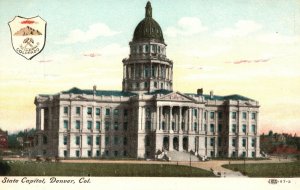 Vintage Postcard State Capitol Government Office Building Denver Colorado CO