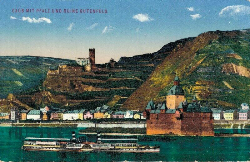 Germany Caub mit Pfalz und Ruine Gutenfels 03.04