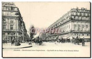 Paris - 2 - Boulevard des Capucines - Cafe de la Paix and the Grand Hotel Old...