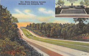 Gov. Ritchie Highway, Governor Ritchie Memorial between Baltimore and Annapol...