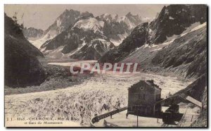 Old Postcard Chamonix Mer de Glace and Montenvers Train