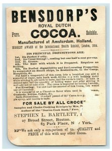 1880s Bensdorp's Cocoa Mfg. Amsterdam, Holland Adorable Baby P195 