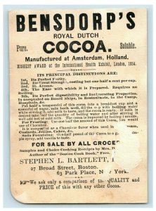 1880s Bensdorp's Cocoa Mfg. Amsterdam, Holland Adorable Baby P195