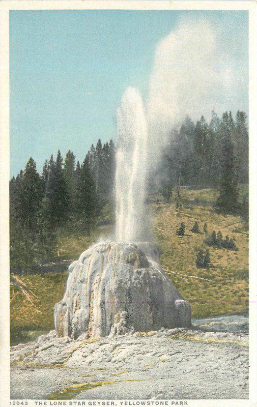 Detroit Publishing Lone Star Geyser C-1910 Yellowstone Wyoming Phostint 10353