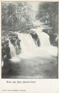 Postcard Gruss Aus Apia Deutsch Samoa Posted 10 Pfennig German Colonial Stamp