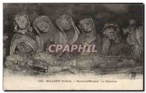 Old Postcard Millery Grigny Road The sepulcher