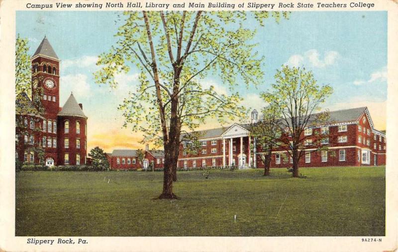 Slippery Rock Pennsylvania State Teachers College Campus Antique Postcard K96292