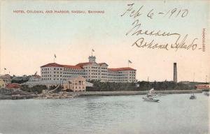 Nassau Bahamas Hotel Colonial and Harbor Scenic View Antique Postcard J79258