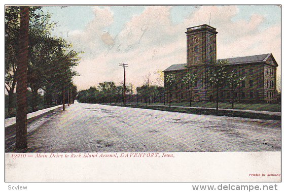 Main Drive To Rock Island Arsenal, DAVENPORT, Iowa, PU-1916