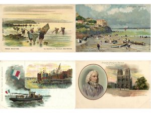 FRANCE LITHOGRAPH 40 Vintage LITHO Postcards (L6092)